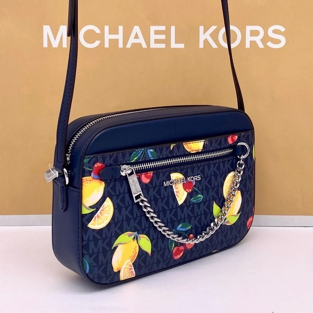 Michael Kors Large EW Zip Chain Crossbody Bag Admiral